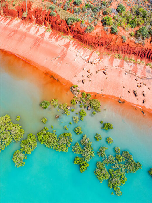 Roebuck Bay Aerial Drone Photo Print