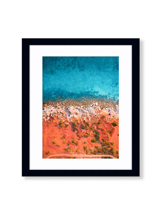 An Aerial Drone Photo of Gantheaume Point in Broome Western Australia. Available as a fine art framed photo print.