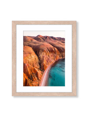 An Aerial Drone Photo of Sellicks Beach at Sunset in South Australia. Available as a fine art framed photo print.
