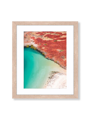An Aerial Drone Photo of Withnell Bay in Karratha, Western Australia. Available as a fine art framed photo print.