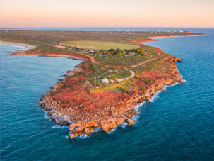Gantheaume Point Broome Cable Beach Aerial Drone Photo Fine Art Framed Print Matt Deakin From Miles Away