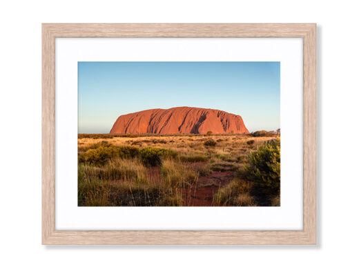 Uluru at sunset fine art photographic framed print.
