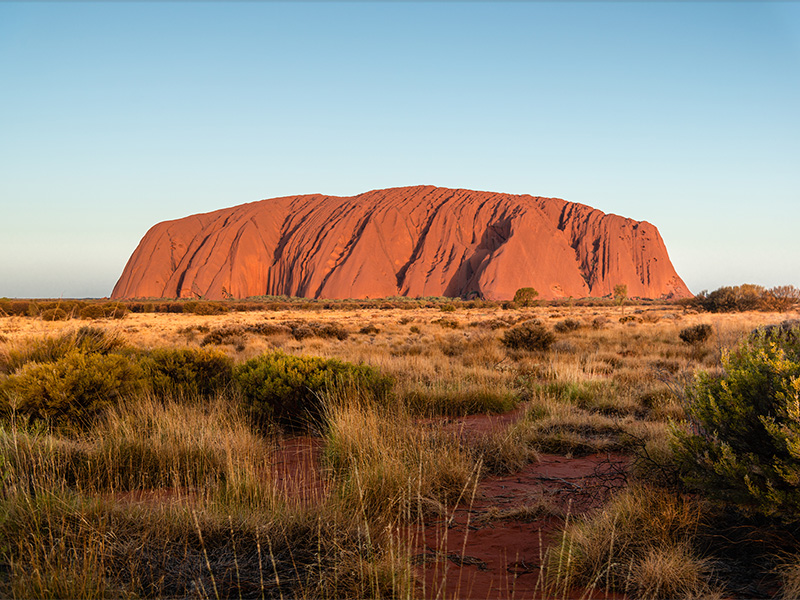 Uluru at sunset in the Northern Territory, Australia