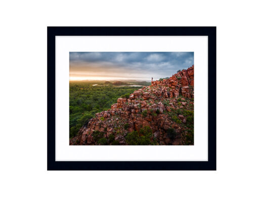 Sunrise at Elephant Rock Sleeping Buddha Carlton Ridge in Kununurra Western Australia available as a fine art photograph print framed or canvas by matt deakin from miles away salty wings